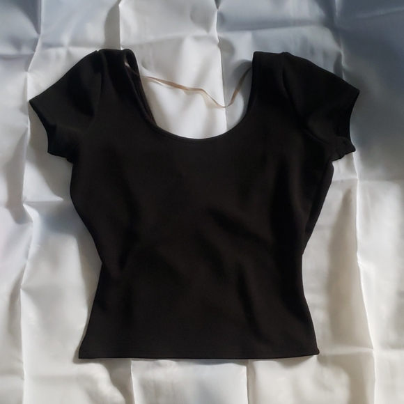 Material Girl Tops - Material Girl Crossed Back Crop Top